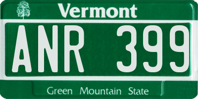 VT license plate ANR399