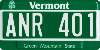 VT license plate ANR401