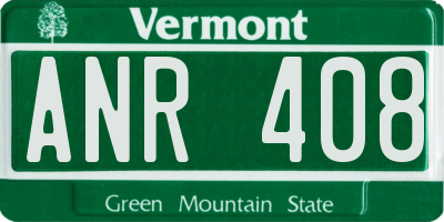 VT license plate ANR408