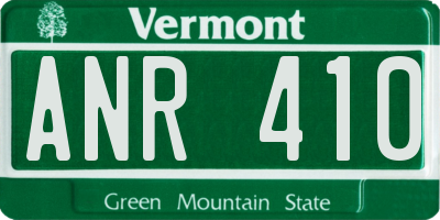 VT license plate ANR410