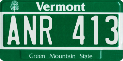 VT license plate ANR413
