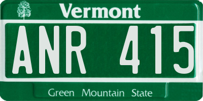 VT license plate ANR415