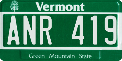 VT license plate ANR419
