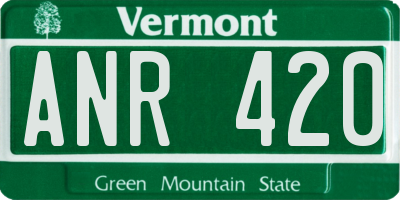 VT license plate ANR420
