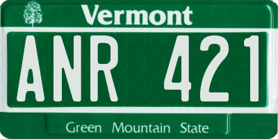VT license plate ANR421