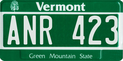 VT license plate ANR423