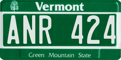 VT license plate ANR424