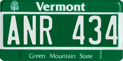 VT license plate ANR434