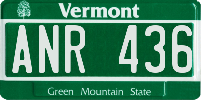 VT license plate ANR436
