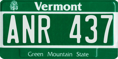 VT license plate ANR437