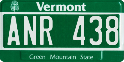 VT license plate ANR438