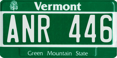 VT license plate ANR446