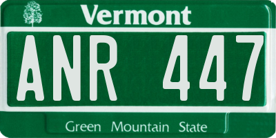 VT license plate ANR447