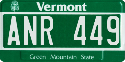 VT license plate ANR449