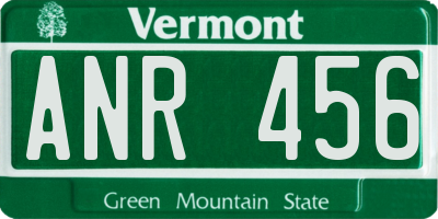 VT license plate ANR456
