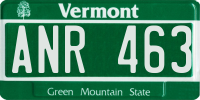 VT license plate ANR463