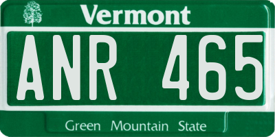 VT license plate ANR465