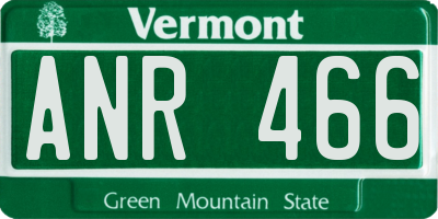 VT license plate ANR466