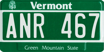 VT license plate ANR467