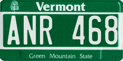 VT license plate ANR468