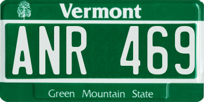 VT license plate ANR469