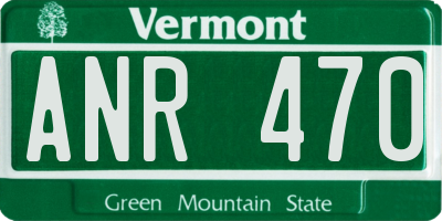 VT license plate ANR470