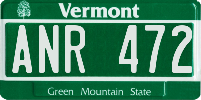 VT license plate ANR472