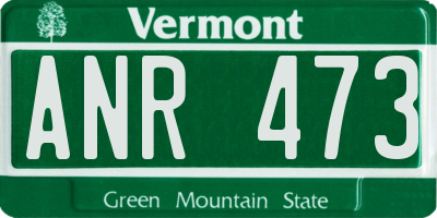 VT license plate ANR473