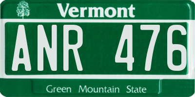 VT license plate ANR476