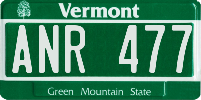 VT license plate ANR477
