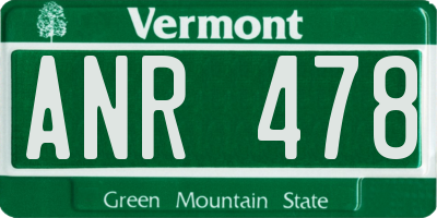 VT license plate ANR478