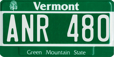 VT license plate ANR480