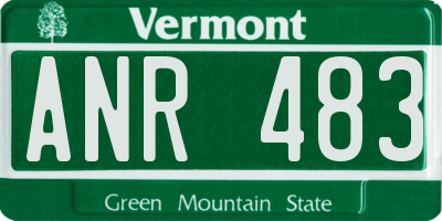 VT license plate ANR483