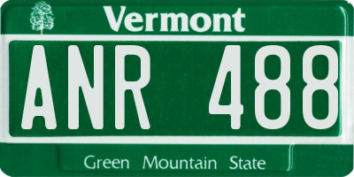 VT license plate ANR488