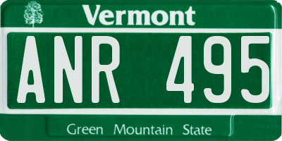 VT license plate ANR495