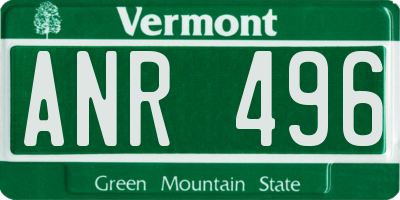 VT license plate ANR496