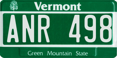 VT license plate ANR498