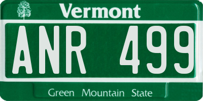 VT license plate ANR499