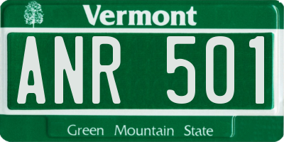 VT license plate ANR501