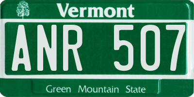VT license plate ANR507