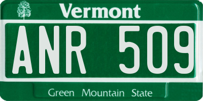 VT license plate ANR509