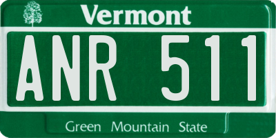 VT license plate ANR511