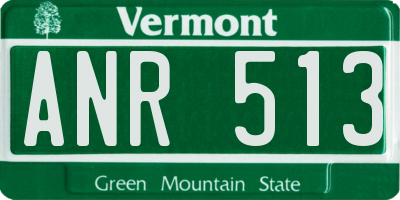 VT license plate ANR513