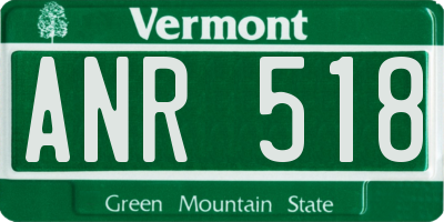 VT license plate ANR518