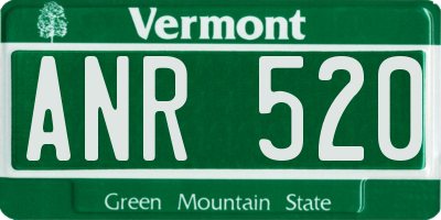 VT license plate ANR520