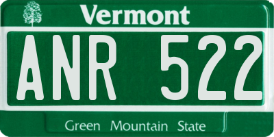 VT license plate ANR522