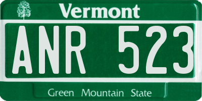 VT license plate ANR523