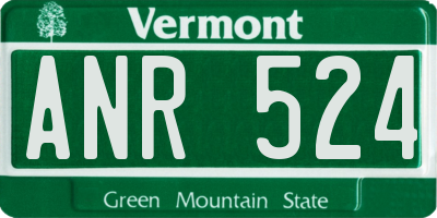 VT license plate ANR524