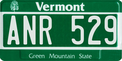 VT license plate ANR529