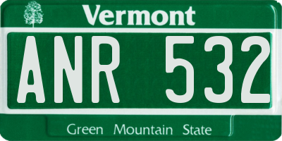 VT license plate ANR532